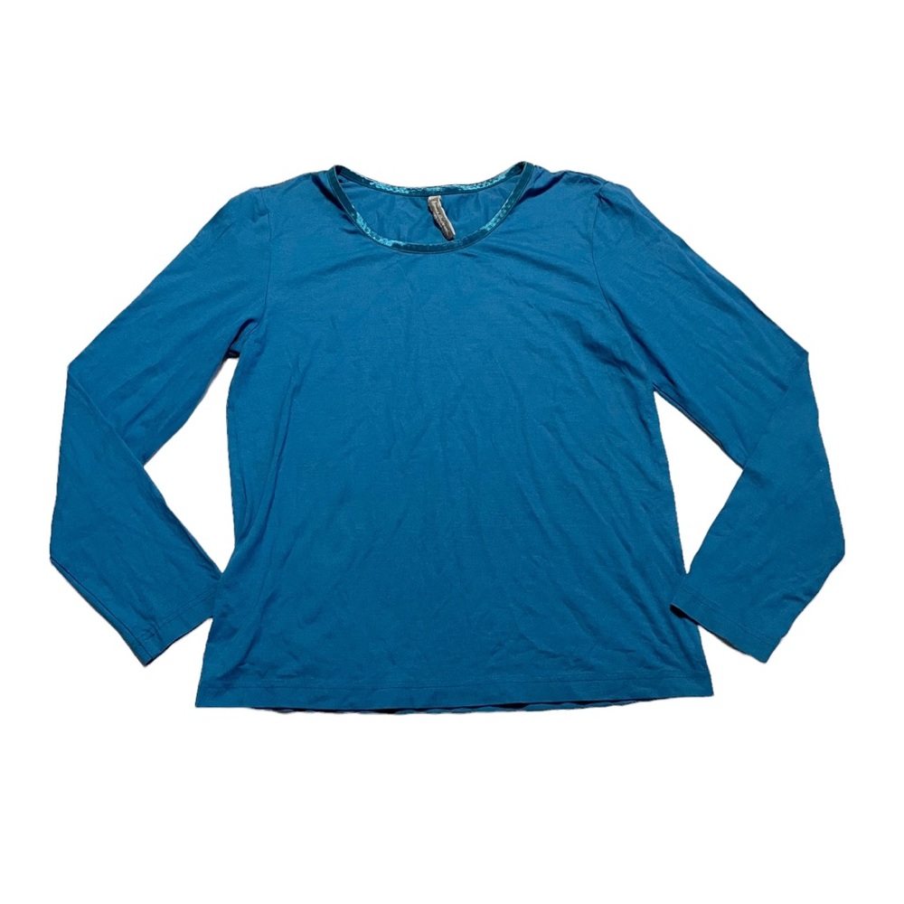 Hanna Andersson Blue Casual Loungewear Long Sleeve Blouse T-Shirt Size XS